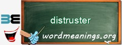 WordMeaning blackboard for distruster